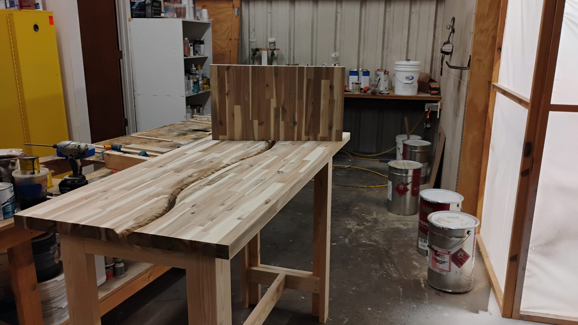 Raw live edge slabs glued up