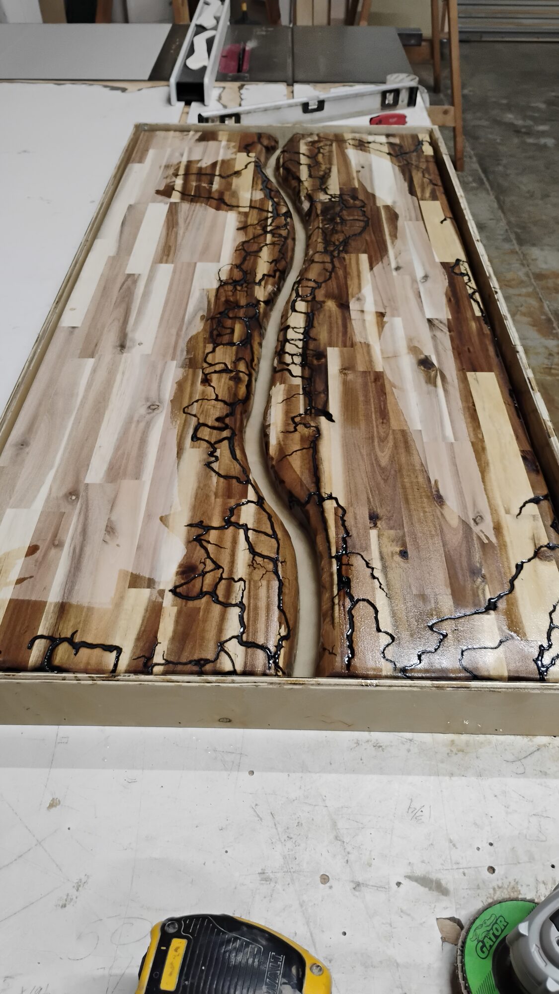 Lichtenberg burns applied to the wood